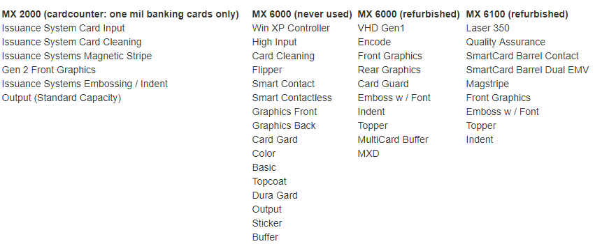 Datacard MX modules for sale!