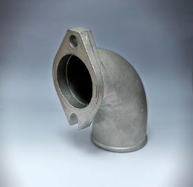 Aluminijast tlačni ulitek Del s kolensko prirobnico na cev