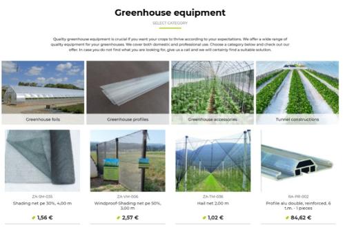 Oprema za rastlinjake / Greenhouse equipment